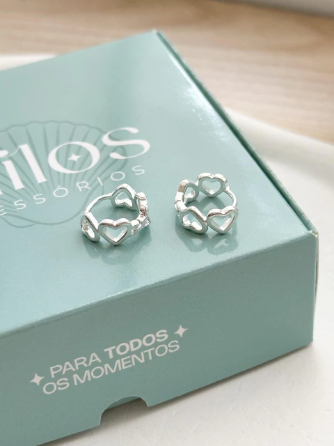 Argolinha Corações Vazados - comprar online