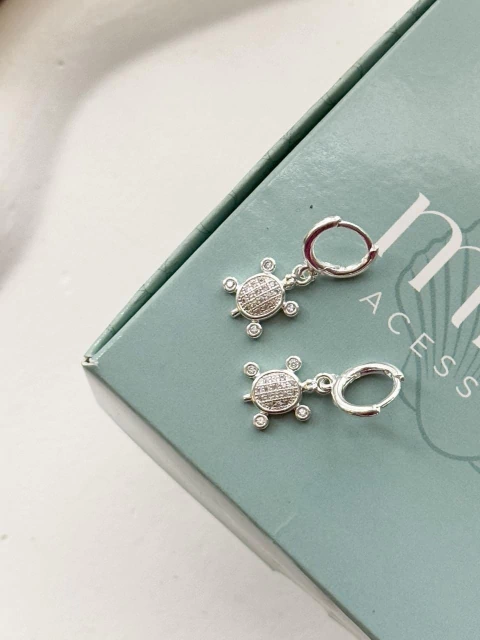 Argolinha Tranqueta Tartaruga Cravejada - comprar online