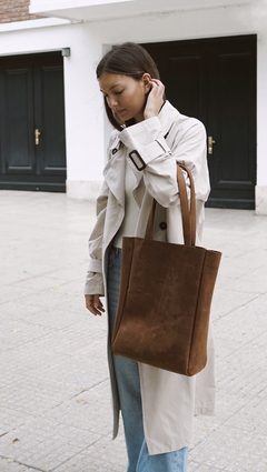 Maxi Tote Olivia | Cuero Marrón