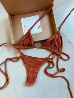 Conjunto Zaya terracota vellour. na internet