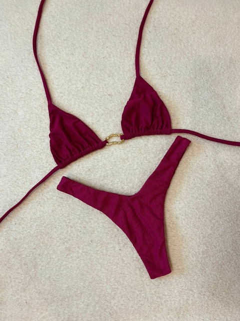 Conjunto Zaya com calcinha asa delta fúcsia. - comprar online