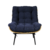 Poltrona Costela Lona Stone Washed Azul Indigo
