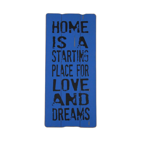 Decoração de parede azul