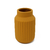 Vaso Cerâmica Amarelo Canelado