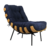 Poltrona Costela Lona Stone Washed Azul Indigo - comprar online