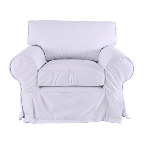 Poltrona Clássica Sarja Branca