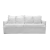 Sofá Bicama Slim com Capa sarja Branco - comprar online