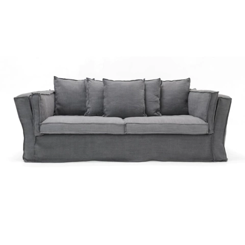 Sofá Gávea com capa Linho Cinza