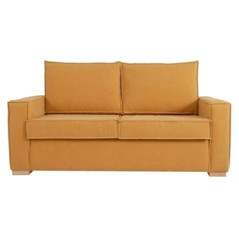 Sofá Cama Nápoles Lona Stone Washed Mostarda - comprar online