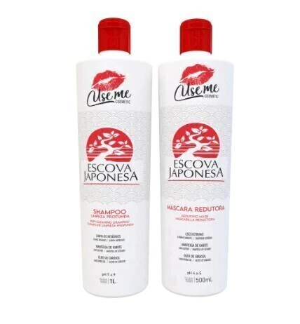 Kit Shampoo + Máscara Redutora Escova Japonesa 1lt use me