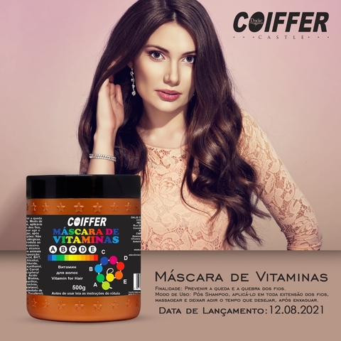 MASCARA DE HIDRATAÇÃO VITAMINAS COIFFER 500G