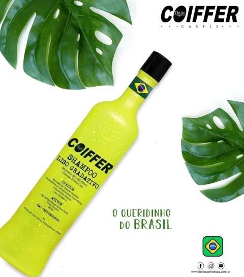 SHAMPOO LISO GRADATIVO COIFFER 1 LITRO SEM FORMOL