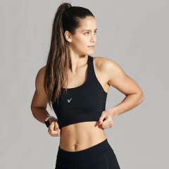 VANDALIA TOP DEPORTIVO LISO NEGRO - comprar online