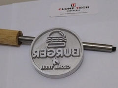 Carimbo Personalizado Clichê Alumínio (pão de hambúrguer, couro, madeira...) + Cabo - loja online