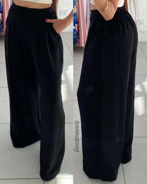 Calça Pantalona Verônica Preto - comprar online