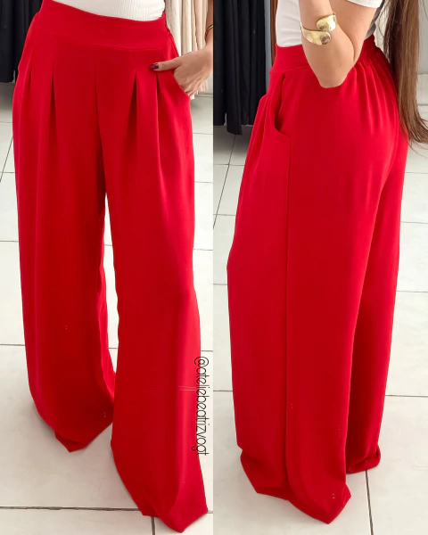 Calça Pantalona Verônica Vermelho