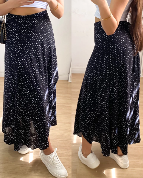 Saia Envelope Carmen Poá Preto