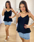 Blusa Arielle Alça Brilho - Preto