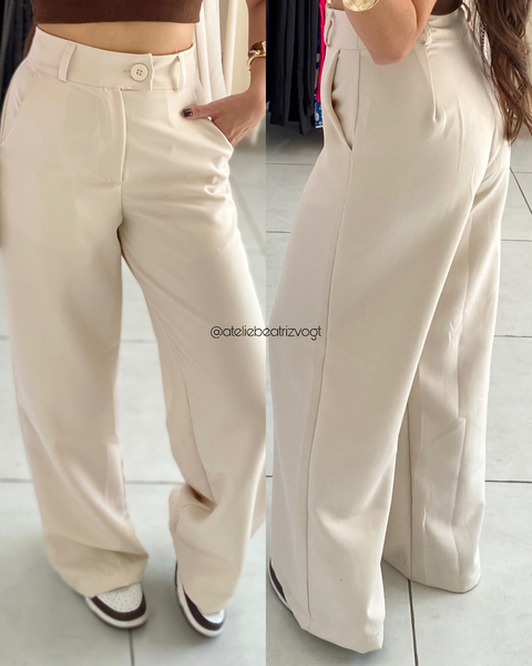 Calça Pantalona Nádia - Off - comprar online