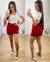 Shorts Alfaiataria Alessandra Vermelho