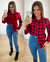 Camisa Xadrez Joana - Vermelho
