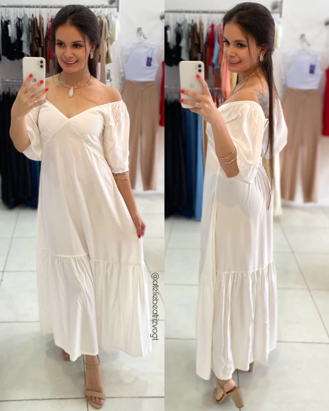 Vestido Longo Danni - Branco