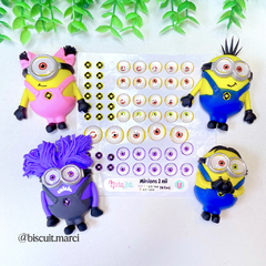 Olhos Resinados Minions 2 nii (CARTELA PARA O MOLDE DA FABY RODRIGUES) - Nivia Arts