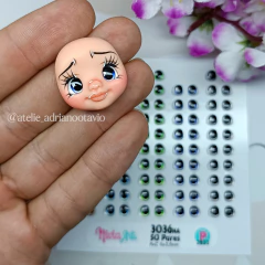 Olhos Resinados 3036na - Nivia Arts