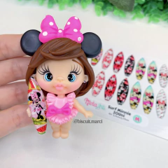 Imagem do Apliques Resinado Surf Minnie