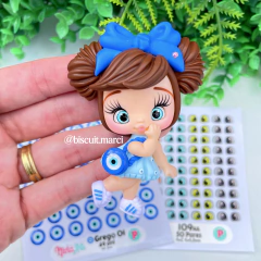 Apliques Resinados Olho Grego - Nivia Arts