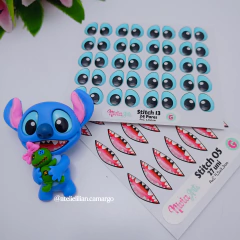 Olhos Resinados Stitch 13 (Olhos Alongados) - loja online
