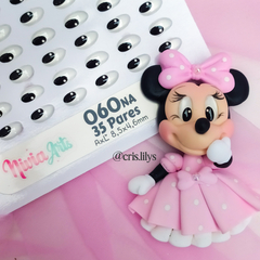 Olhos Resinados 060na - Mickey 01 - Feltro e E.V.A - Nivia Arts
