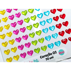 Apliques Resinados Coração 2 - Nivia Arts