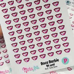 Apliques Resinado Boca Barbie APL - Nivia Arts