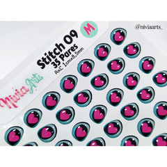 Olhos Resinados Stitch 09 (Apaixonado)