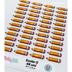 Apliques Resinados Escolar 12 (Lápis)