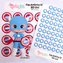 Apliques Resinado Cap. América 02 (ESCUDO) - comprar online