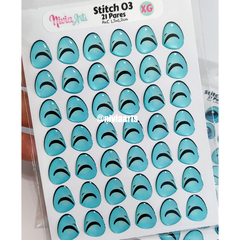 Olhos Resinados Stitch 03 - Nivia Arts