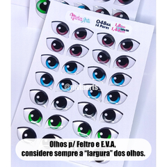Olhos Resinados 048na - Feltro e E.V.A
