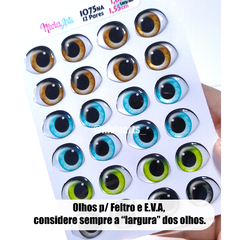 Olhos Resinados 1075na - Feltro e E.V.A