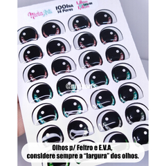 Olhos Resinados 1001na - Feltro e E.V.A