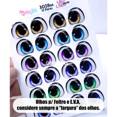 Olhos Resinados 3028na - Feltro e E.V.A