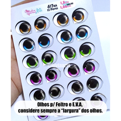 Olhos Resinados 417na - Feltro e E.V.A