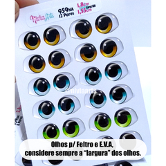 Olhos Resinados 959na - Feltro e E.V.A