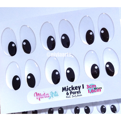 Olhos Resinados 060na - Mickey 01 - Feltro e E.V.A - comprar online