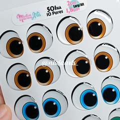 Olhos Resinados 501 - Feltro e E.V.A - Nivia Arts