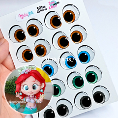 Olhos Resinados 501 - Feltro e E.V.A