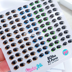 Olhos Resinados 801na - Nivia Arts
