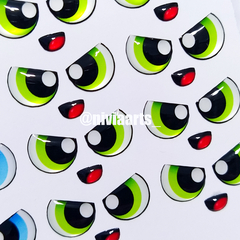 Olhos Resinados Super Poderosas 04 - Nivia Arts