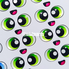 Olhos Resinados Super Poderosas 01 - Nivia Arts